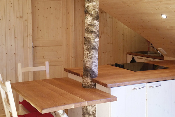 K�che und Essbereich in der Ferienwohnung Taubenschlag 